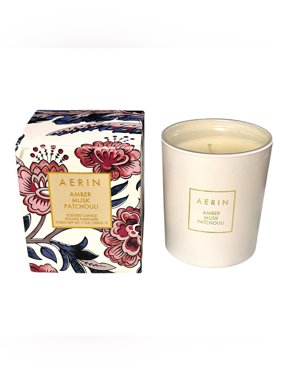 AERIN Limited Edition Amber Musk Patchouli Scented Candle Full Size 7 Oz NIB $80